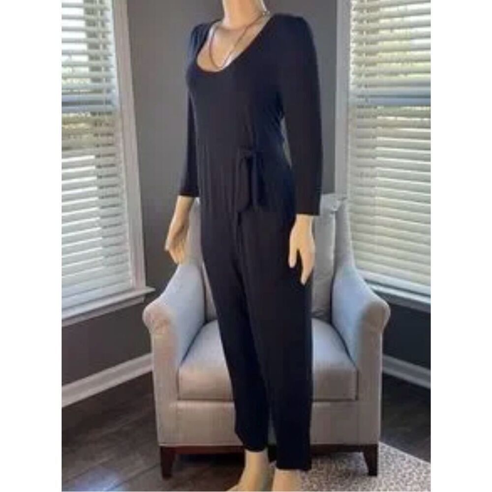 0038 The Nines by HATCH Black Long-Sleeve Jumpsuit